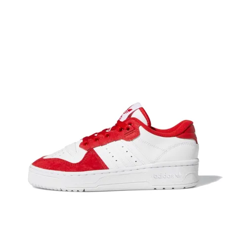 Adidas Originals Low J Slip Resistant Abrasion Resistant Low Топ Детские Скейтбординги Белый Красный Подростки