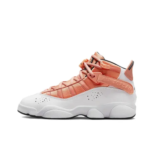 Jordan Air Jordan 6 Кольца Детские баскетбольные кроссовки Высокий Топ Унисекс