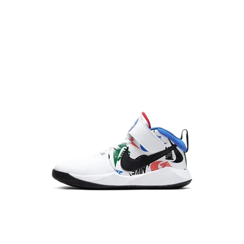 Nike Team Hustle D 9 Детские баскетбольные кроссовки Low Топ Пре-школа