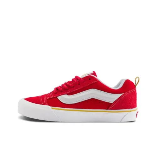 VANS Knu Skool Low Топ Скейтборд Кроссовки Унисекс Красный Белый