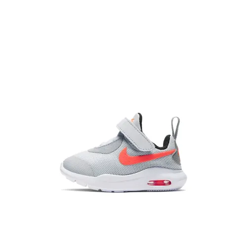 Nike Air Max Oketo Low Топ Спортивная повседневная обувь Серый красный Для малышей и детей дошкольного возраста