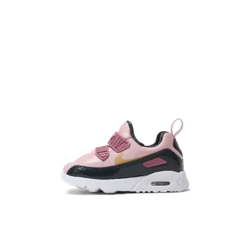 Nike Air Max 90 Low Топ Обувь для малышей Черно-розовая Infant And Toddler