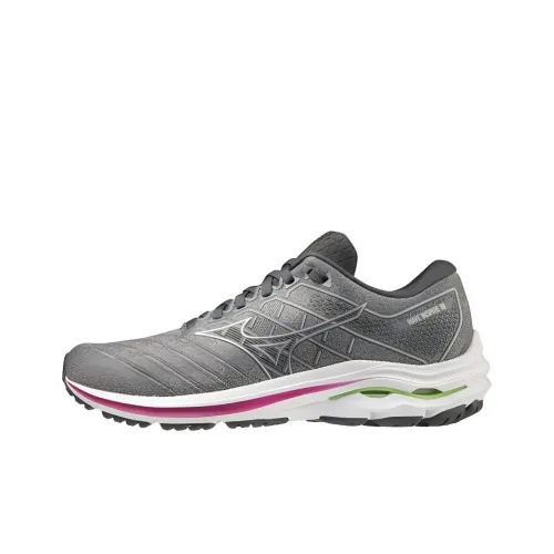 Mizuno Slip-resistant Abrasion-resistant Low-top Беговые кроссовки Женские Серый Белый