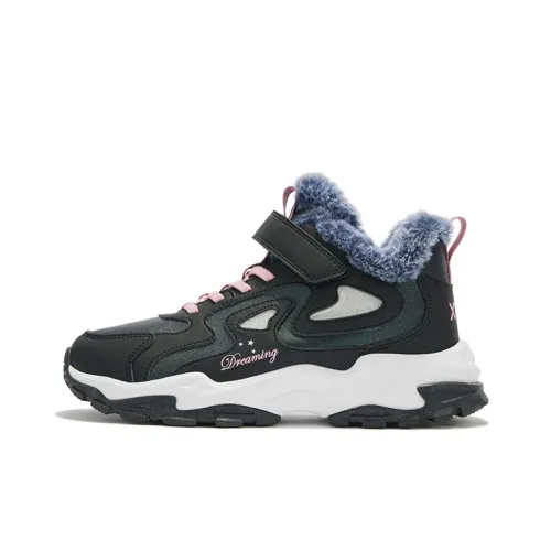 XTEP Детская повседневная обувь Высокий верх Черный Мальва Фиолетовый Школьный возраст