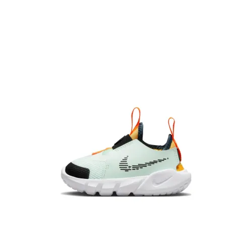 Nike Flex Runner 2 Устойчивый к истиранию Дышащий Поддерживающие Низкие Кроссовки для Бега Зеленые Черные Для Малышей и Детей