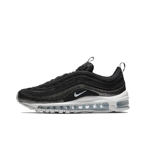 Nike Air Max 97 Устойчивый к истиранию Низкий Топ Детская Беговая Обувь Черная Подростки