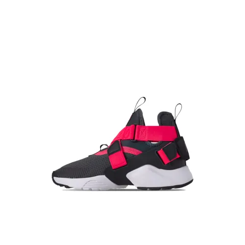 Nike Air Huarache City Амортизация Износостойкий Низкий Топ Детская Беговая Обувь Черный Красный Детский