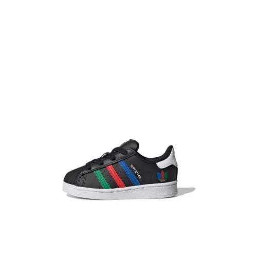 Adidas Originals SUPERSTAR El I Low Топ Скейтборд Кроссовки Черный Infant и Toddler