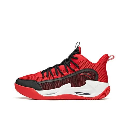 Antakids Нижняя юбка Резистентная Амортизация Устойчивая к истиранию Дышащий MID Топ Детские Баскетбольные кроссовки Университетский красный