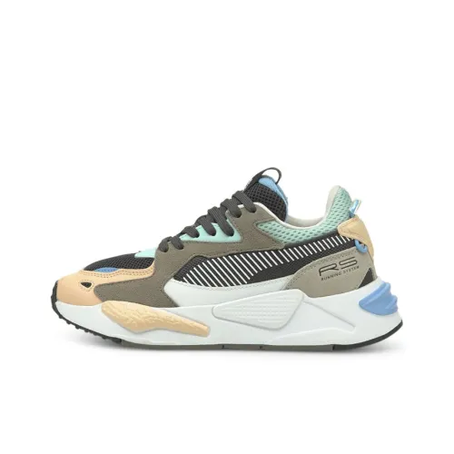 PUMA RS Z Амортизация Износостойкий Низкий Топ Детская Беговая Обувь Умбра Подростки