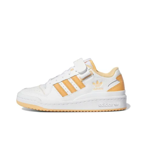 Adidas Originals FORUM Low J Low Топ Детские Скейтбординги Белый Желтый Подростки