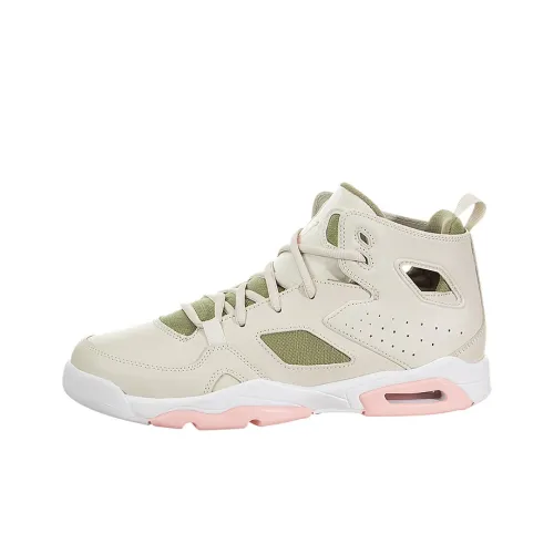 Jordan Flight Club 91 Противоскользящий Легкий Амортизация Низкие Баскетбольные Кроссовки Серый Розовый Подростки