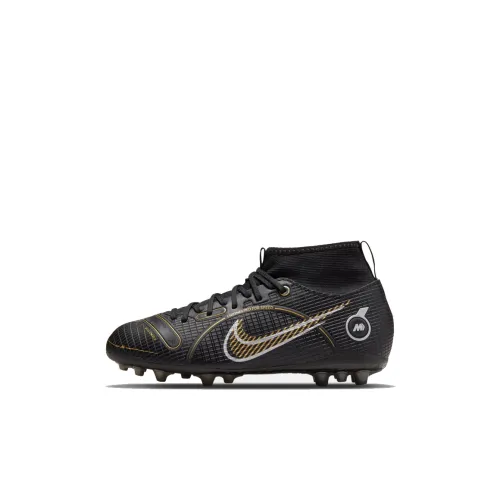 Nike Mercurial Superfly 8 Assassin 14 ACADEMY Slip Resistant Abrasion Resistant High Топ Детские футбольные бутсы Черный Детский