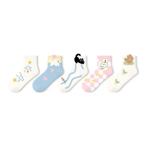 PRIMEET Носки Crew Женские упаковка из 5 пар