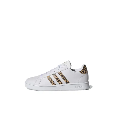 ADIDAS NEO GRAND COURT Низкий Топ Детский Скейтбординг Белый Детский