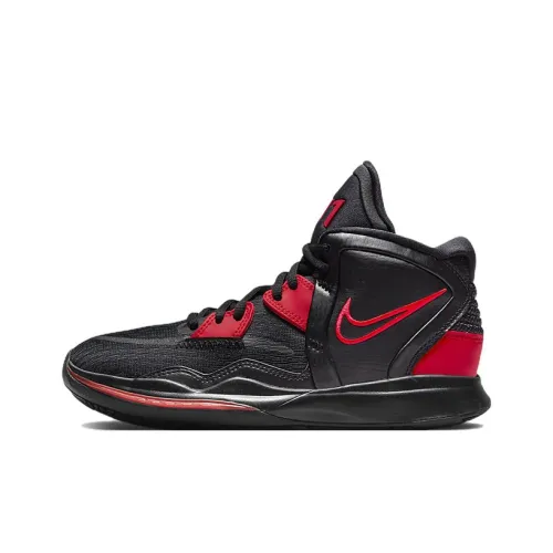 Nike Kyrie 8 Infinity Kyrie 8 Устойчивый к истиранию Дышащий MID Топ Детские Баскетбольные кроссовки Черный Красный