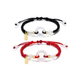 Браслет с замком мира [Черный + Красный]