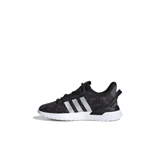 Adidas Originals U PATH Series RUN Low Топ Спортивная Повседневная Обувь Черный Белый Для Детей Возрастом 3-7 Лет