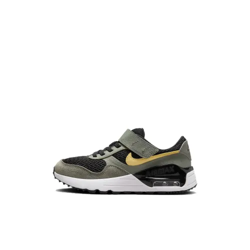 Nike Air Max SYSTM Амортизация Износостойкий Низкий Топ KIDS Лайфстайл Обувь Зеленый Дети Возраст 3-7 Лет
