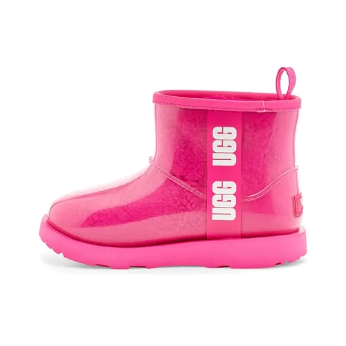 UGG CLASSIC CLEAR MINI II Устойчивый к истиранию Водонепроницаемый Термобутсы Розовый Подростки