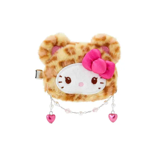 Санрио Леопардовый принт Медведь Hello Kitty Куклы Плюшевый Брелок 7,5 см Рекомендуемая высота