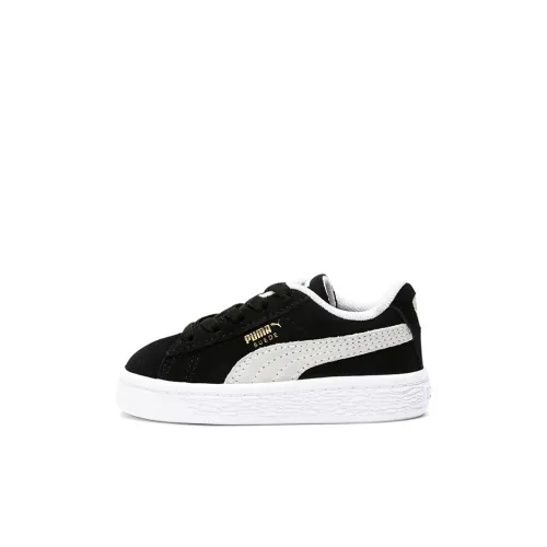 PUMA Suede Classic XXI Low Топ Обувь для малышей Черный белый Infant And Toddler