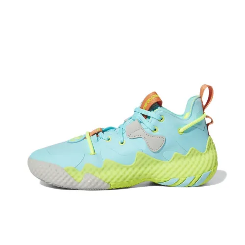 Adidas Harden Vol.6 J Противоскользящий Устойчивый к истиранию MID Топ Детские Баскетбольные кроссовки Синий Подростки