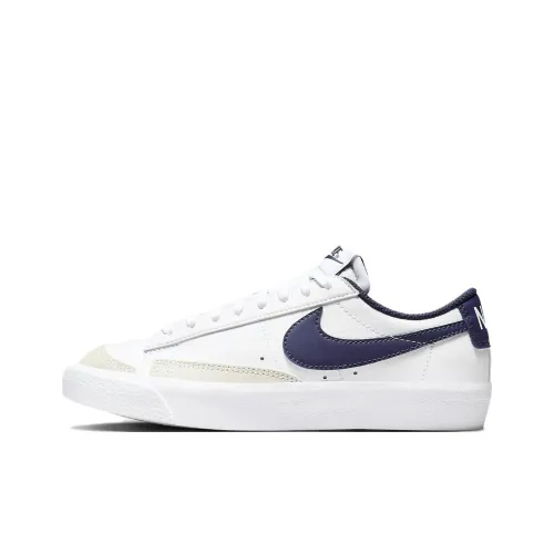 Nike Blazer '77 Low Топ Детский Скейтбординг Белый Синий Подростки
