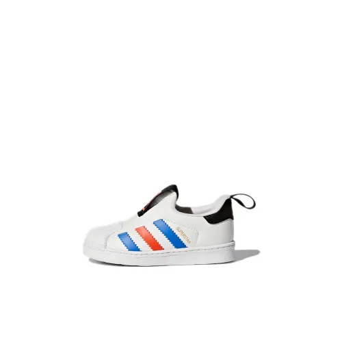 Adidas Originals Superstar Winter 360 L Low Топ Обувь для малышей Белый синий красный Infant And Toddler