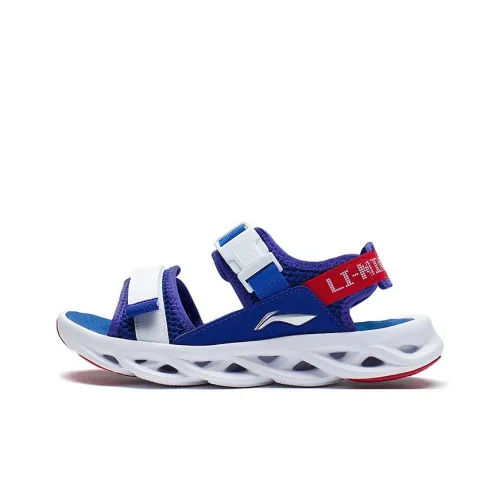 LINING YOUNG Sports Life Collection Дышащие Детские Сандалии Темно-Королевский Синий Подростки