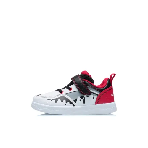 LINING Противоскользящий устойчивый к истиранию низкий топ для детских скейтбординга черный красный для детей 3-7 лет