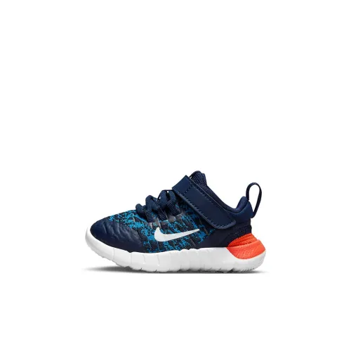 Nike Free RN 2021 Low Топ Беговые кроссовки Сине-оранжевый Многоцветный Для малышей и детей дошкольного возраста