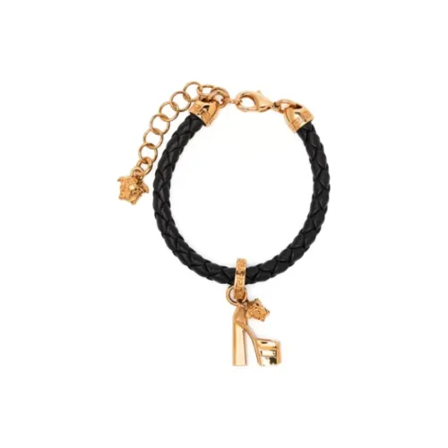 VERSACE Телячья кожа Brass Bracelets Женские Черный