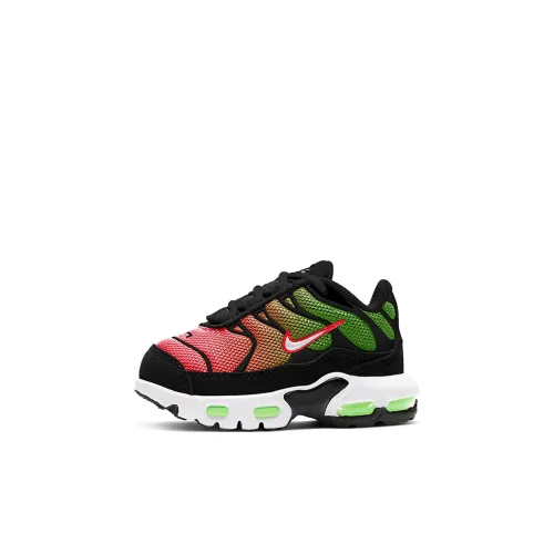 Nike Air Max Plus Low Топ Обувь для малышей Красный зеленый Градиентный Infant и Toddler