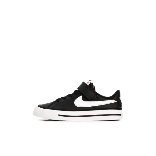 Nike Court Legacy Slip Resistant Низкий Топ Детские Скейтбординги Черный Белый для детей 3-7 лет
