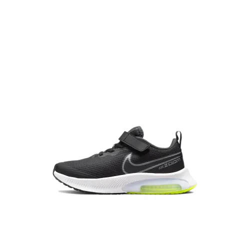 Nike Air Zoom Arcadia Аbrasion Resistant Низкие Беговые Кроссовки Черно-Белые-Зеленые для Дети Возрастом 3-7 Лет