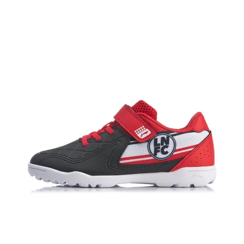 LINING YOUNG Противоскользящие амортизаторы с устойчивостью к истиранию Низкий топ Детская футбольная обувь Красная Подростки