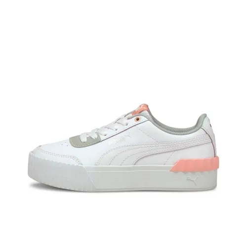 PUMA Carina Series Lift Low Топ Детские Скейтбординги Белый Розовый Серый Подростки