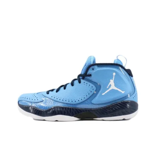 Jordan Air Джордан 2012 Амортизаторы Slip-resistant (против скольжения) Abrasion-resistant (устойчивый к истиранию) MID Топ Винтажные баскетбольные кроссовки Мужской Синий