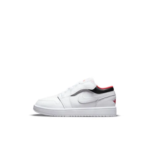Jordan Air Jordan 1 Low Alt Low Топ Детские баскетбольные кроссовки Белый черный красный для детей 3-7 лет