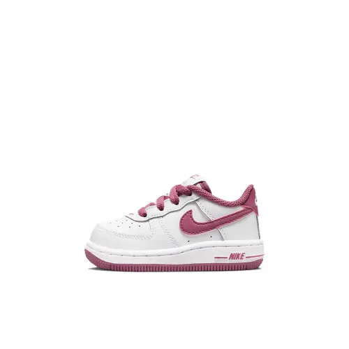 Nike Air Force 1 Износостойкий и Легкий Низкий Топ Обувь для малышей Белый Фиолетовый Детский и Малыш