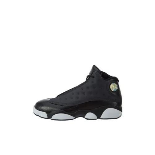 Jordan Air Jordan 13 Ретро MID Топ Детские баскетбольные кроссовки Черно-белая панда для детей 3-7 лет
