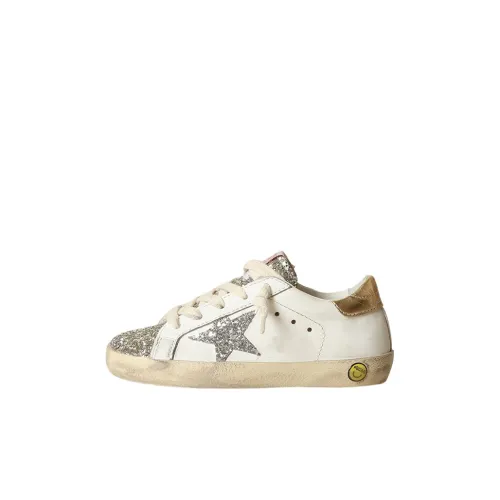 Golden Goose Низкий Топ Стильный Скейтбординг Белый Серебряный Детский