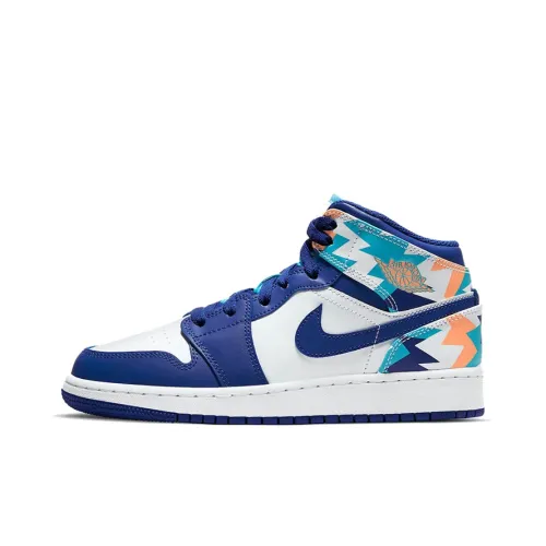 JORDAN Air Jordan 1 Детская баскетбольная обувь MID Топ Унисекс
