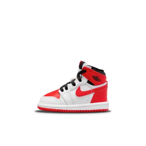 Jordan Air Jordan 1 High Топ Винтажные баскетбольные кроссовки Белый и красный Infant и Toddler