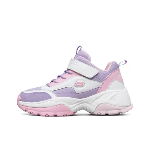 SKECHERS GIRLS Детские повседневные кроссовки Белый Фиолетовый Подростки