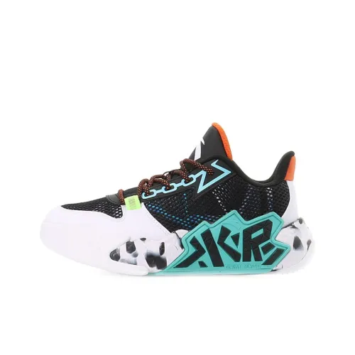 Antakids Cement Busters Низкий Топ Детские Баскетбольные Кроссовки Черный Белый Оранжевый Синий