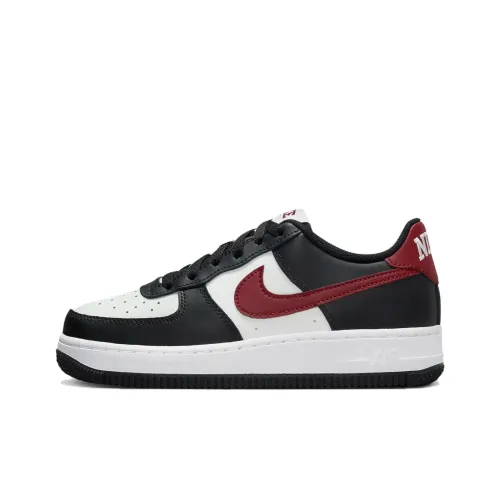 Nike Air Force 1 Low Топ Детские Скейтбординги Черный Белый