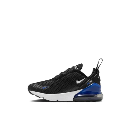 Nike Air Max 270 Амортизация Износостойкий Низкий Топ Детская Беговая Обувь Черная Детская
