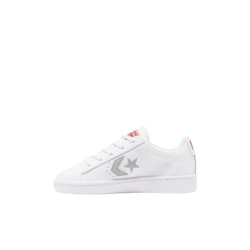 Конверс Cons Pro Leather Low Топ Детские Скейтбординги Белый Красный для детей 3-7 лет
